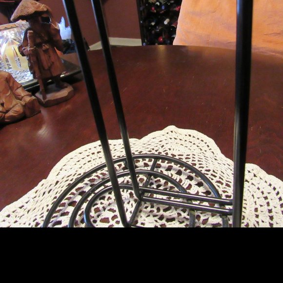 ▪️🖤▪️Fabulous Art Deco Style Onyx Black Powder Coated Enamel Paper Towel Holder - Picture 7 of 12